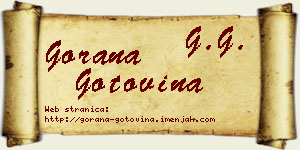 Gorana Gotovina vizit kartica